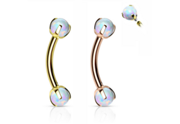 Микробанан с опалами и золотым покрытием Микробанан с опалами и золотым покрытием