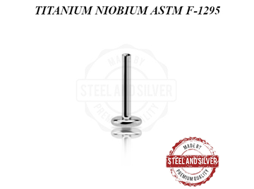 Основа для безрезьбового лабрета Steel and Silver из титан-ниобия