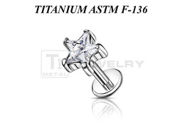Лабрет из титана Ti Metal сириус