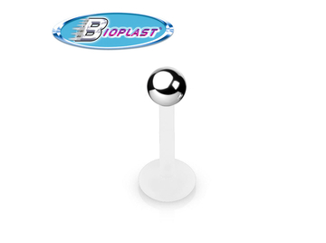 Лабрет из биопласта с титановым шариком