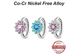 Кликер Steel and Silver фианитовый цветок