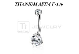 Банан из титана Ti Metal с фианитом в лапках