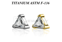 Накрутка из титана Ti Metal кристальный треугольник