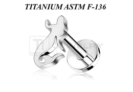 Лабрет из титана Ti Metal ариэль