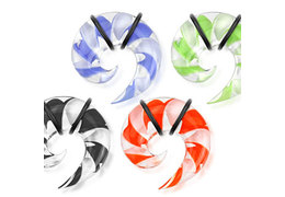 Стеклянная спираль цветная