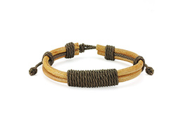 Браслет из кожи, бежевый