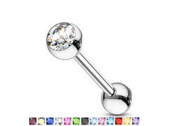 Штанга для языка со стразом Штанга для языка со стразом