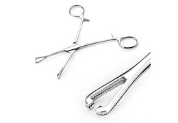 Зажим для пирсинга треугольный с прорезью