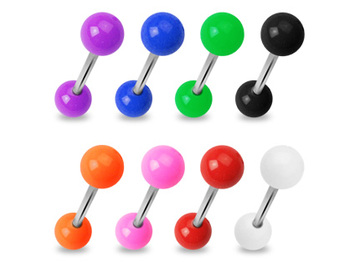 Штанга для языка с акриловыми шариками