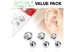 Микроштанги переливающиеся трио