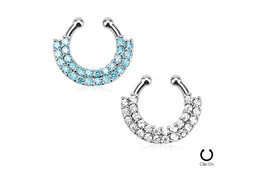 Обманка для септума веер страз