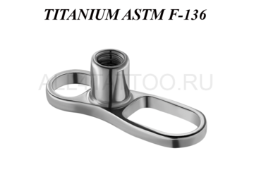 Якорь микродермала Steel and Silver с двумя отверстиями