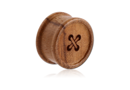 Плаги пуговица из тика, пара