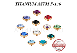 Накрутка из титана Steel and Silver с покрытием розового золота