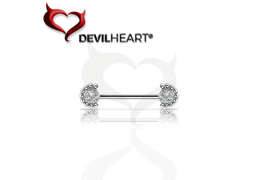 Украшение для груди Devil Heart с Premium Zirconia