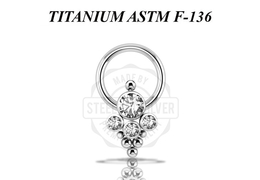 Кольцо из титана с кластером Swarovski Кольцо из титана с кластером Swarovski