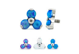 Накрутка из титана опаловое трио