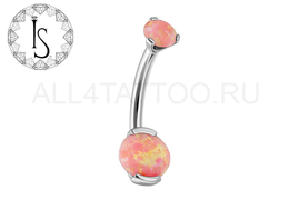 Банан из титана с граненым опалом