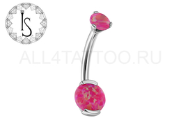 Банан из титана с граненым опалом