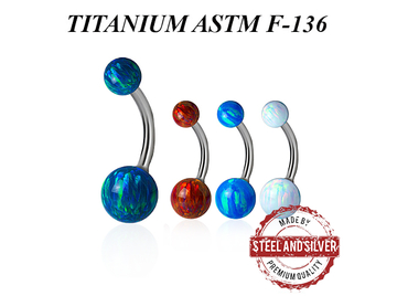 Банан из титана с опаловыми шариками