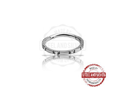 Кликер Steel and Silver стальной с Premium Zirconia