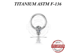 Кольцо из титана Steel and Silver с премиальным кристаллом