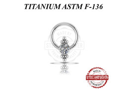 Кольцо из титана Steel and Silver с премиальным кристаллом