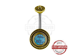 Банан Steel and Silver бирюза в обрамлении