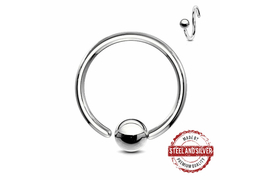 Кольцо раздвижное Steel and Silver с шариком Кольцо раздвижное Steel and Silver с шариком