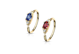 Кольцо раздвижное со стразами