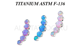 Кластер из титана Ti Metal с опалами Кластер из титана Ti Metal с опалами