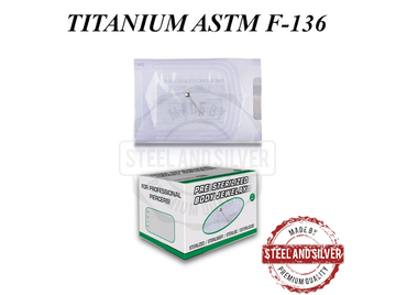 Лабрет Steel and Silver из титана с внутренней резьбой, стерильный