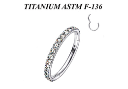 Кликер из титана Ti Metal с фианитами