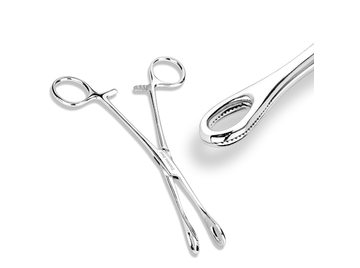 Зажим для пирсинга средний, круглый