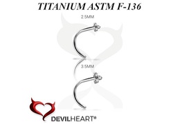 Нострил из титана Devil Heart тринити