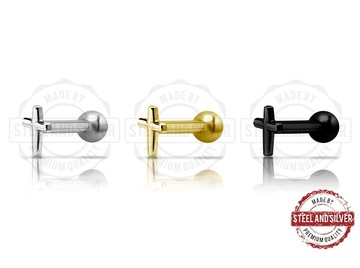 Микроштанга Steel and Silver крест