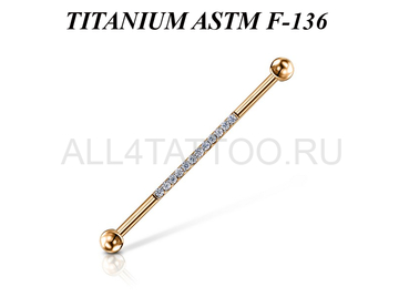 Индастриал из титана с золотым покрытием Ti Metal интрига