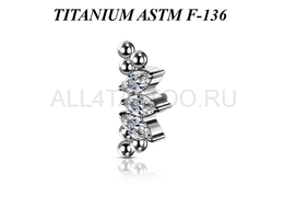 Кластер из титана Ti Metal цирпея Кластер из титана Ti Metal цирпея