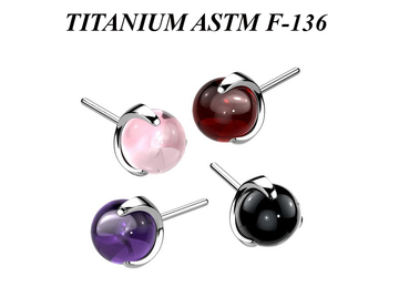 Вставка из титана со стеклянным шариком