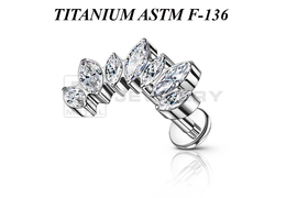 Лабрет из титана Ti Metal драцена