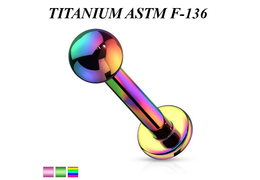 Лабрет из титана Ti Metal анодированный
